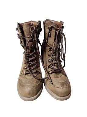 Carlos Santana Women’s Brown Lace-Up Combat Boots, 7.5